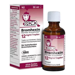 BROMHEXIN Hermes Arzneimittel 12 mg/ml pilieni, 50 ml