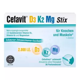 CEFAVIT D3 K2 Mg 2000 I.E. Granulas, 36 gab