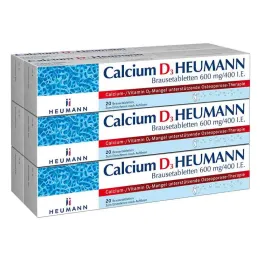 Kalcija D3 Heumann putojošās tabletes 600 mg/400 T.i.(120 gab.)