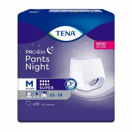 TENA PANTS nakts super M vienreizējās bikses, 10 gab