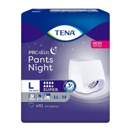 TENA PANTS nakts super L vienreizējās bikses, 10 gab