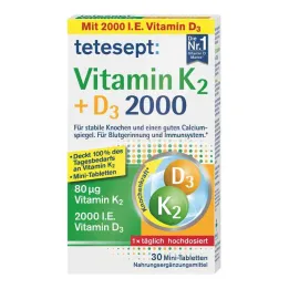 Tetesept Vitamīns K2+D3 2000 tabletes (30 gab.)
