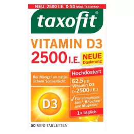 TAXOFIT Vitamīns D3 2500 I.E. tabletes, 50 gab