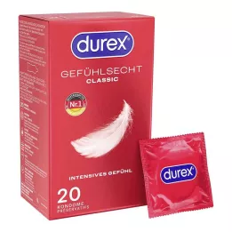 DUREX Gefühlsecht classic prezervatīvi, 20 gab