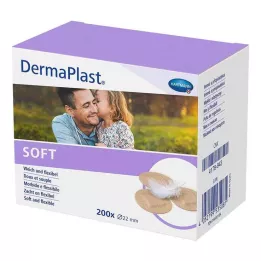 DERMAPLAST SOFT Plankumu apmetums apaļš 22 mm, 200 gab