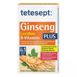 TETESEPT Žeņšeņs 330 plus lecitīns+B-vitamīnu tab., 30 gab