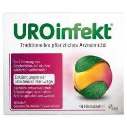 UROINFEKT 864 mg apvalkotās tabletes, 14 gab