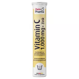 VITAMIN C 1000 mg+cinka putojošās tabletes, 20 gab