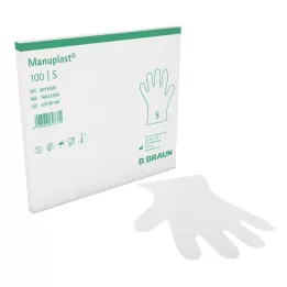 MANUPLAST Vienreizlietojamie cimdi PE S izmērs, 100 gab