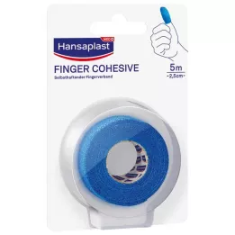 HANSAPLAST Pirkstu pārsējs pašlīmējošs 2,5 cm x 5 m zils, 1 gab