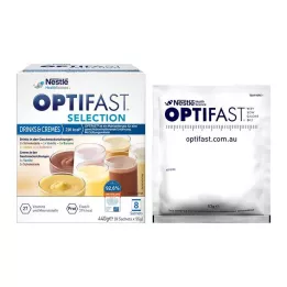 OPTIFAST Izlase Dzērieni & Krēmi Pulveris, 8X55 g