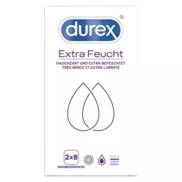 DUREX īpaši mitri prezervatīvi dubultā iepakojumā, 2X8 gab