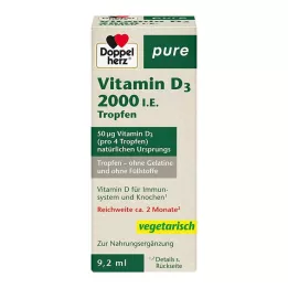 DOPPELHERZ Vitamīns D3 2000 I.E. tīri pilieni, 9,2 ml