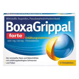BOXAGRIPPAL forte aukstā tablete. 400 mg/60 mg FTA, 12 gab