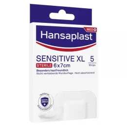 HANSAPLAST Sensitīvs brūču pārsējs sterils 6x7 cm, 5 gab