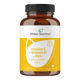 C vitamīns + D vitamīns + cinks Imūnsistēmas ultra kapsulas, 120 gab