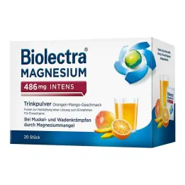 Biolectra Magnesium 486 mg intensīvs dzeramais pulveris Ora-Man., 20 gab