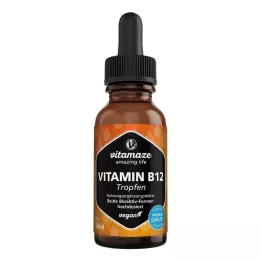 VITAMIN B12 100 µg lielas devas vegānu pilieni, 50 ml