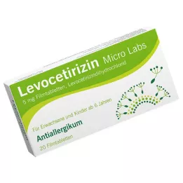 LEVOCETIRIZIN Micro Labs 5 mg apvalkotās tabletes, 20 gab