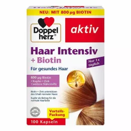 DOPPELHERZ Hair Intensive+Biotīna kapsulas, 100 gab
