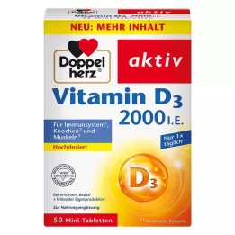 DOPPELHERZ Vitamīns D3 2000 I.E. tabletes, 50 gab