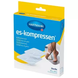 ES-KOMPRESSEN sterils 10x10 cm 8 slāņu 17 slāņu, 5x2 gab