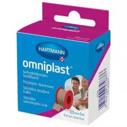 OMNIPLAST Fiksācijas ģipša tekstila vītne 2,5 cm x 5 m ārpusbiržas, 1 gab