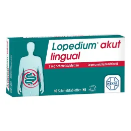 Lopedium acute lingual 2 mg mutē disperģējamās tabletes, 10 gab