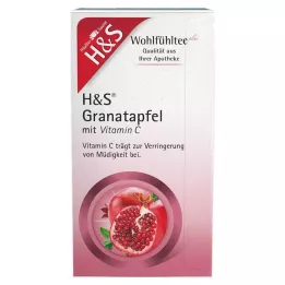 H&amp;S Granātābols ar C vitamīnu filtru maisiņi, 20X2 g