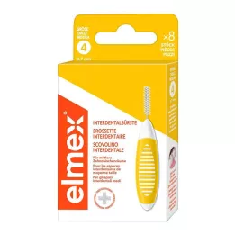ELMEX Starpzobu birstes ISO 4. izmērs 0,7 mm dzeltenas, 8 gab