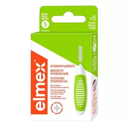 ELMEX Starpzobu birstes ISO izmērs 5 0,8 mm zaļa, 8 gab