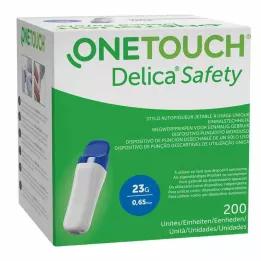ONE TOUCH Delica Safety vienreizējās lietošanas lancetieris 23 G, 200 gab