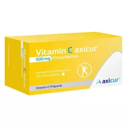 VITAMIN C AXICUR 500 mg apvalkotās tabletes, 100 gab