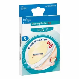 höga blistera ģipša pēda liela 9,6 x 6,6 cm, 3 gab