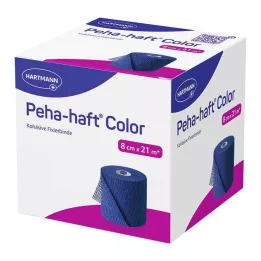 PEHA-HAFT Krāsu fiksācijas lente bez lateksa 8 cm x 21 m zila, 1 gab