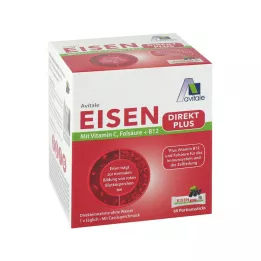 EISEN DIREKT plus C vitamīns+Folskābe+B12 pulveris, 60 gab