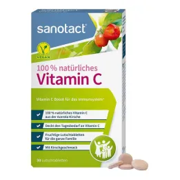 100% Dabīgs C vitamīns sanotact pastilas, 30 gab