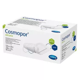 COSMOPOR silikona brūču pārsējs 5x7,2 cm, 50 gab