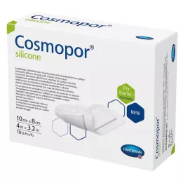 COSMOPOR silikona brūču pārsējs 8x10 cm, 10 gab