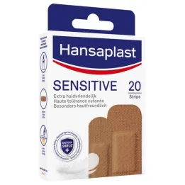 Hansaplast SENSITIVE ģipša sloksnes ādas tonis vidējs, 20 gab