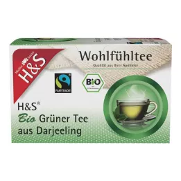 H&S Organiskā zaļā tēja no Darjeeling Filter Bags, 20X2 g