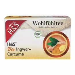 H&amp;S organiskie ingvera-kurkumas filtra maisiņi, 20 x 1,25 g