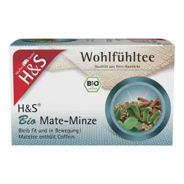 H&amp;S Organic Mate Mint filtra maisiņi, 20X1,8 g