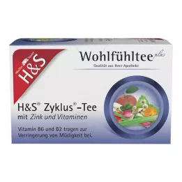 H&amp;S Cycle tēja ar cinku un vitamīniem filtra maisiņi, 20X1,5 g
