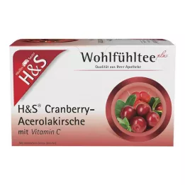 H&amp;S Dzērveņu-Acerola Cherry ar C vitamīnu Fbtl., 20X2,8 g