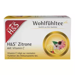 H&amp;S Lemon ar C vitamīnu filtra maisiņi, 20X2,5 g