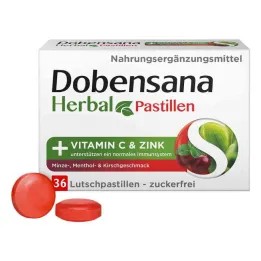 Dobensana Herbal Kirschgeschm.vit.c &amp; Cinka Pastila.(36 gab.)