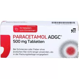 PARACETAMOL ADGC 500 mg tabletes, 10 gab