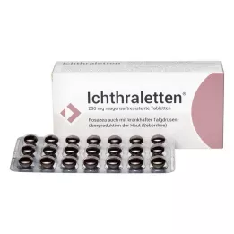 ICHTHRALETTEN 200 mg zarnās šķīstošās tabletes, 84 gab