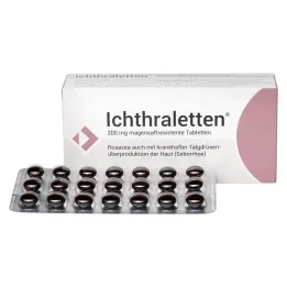 Ichthraletten® 200 mg tabletes rosacejas ārstēšanai, 168 gab